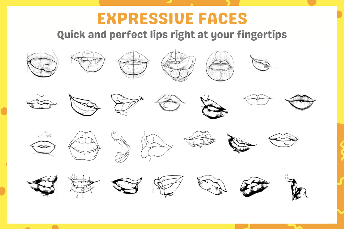 Procreate Portrait Stamps, a Brush Add-On by nikiartcorner (Photo 3 of 10)