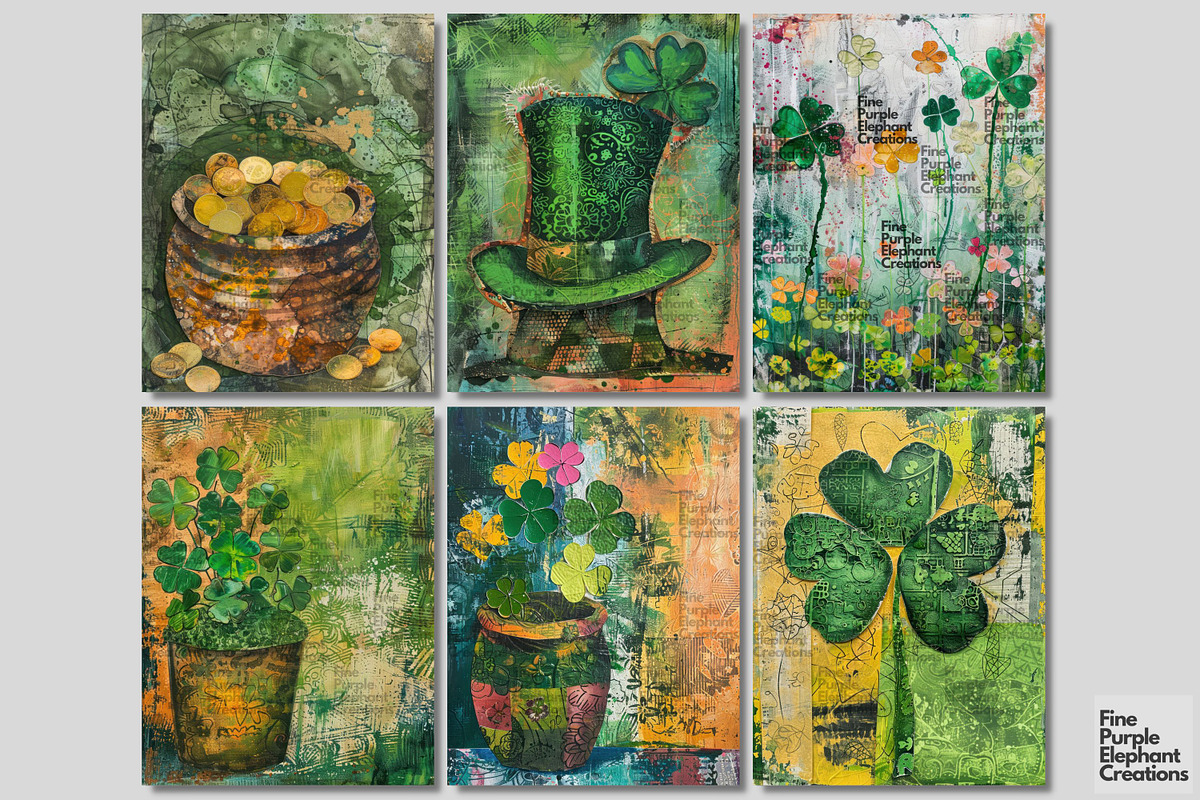 St. Patrick's Day Half Junk Journal, a Background Graphic by Fine Purple Elephant (Photo 5 of 5)