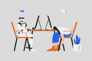 AI Robot vs Humanity Illustration, a Technology Illustration by Jump Studio (Thumbnail 5 of 10)