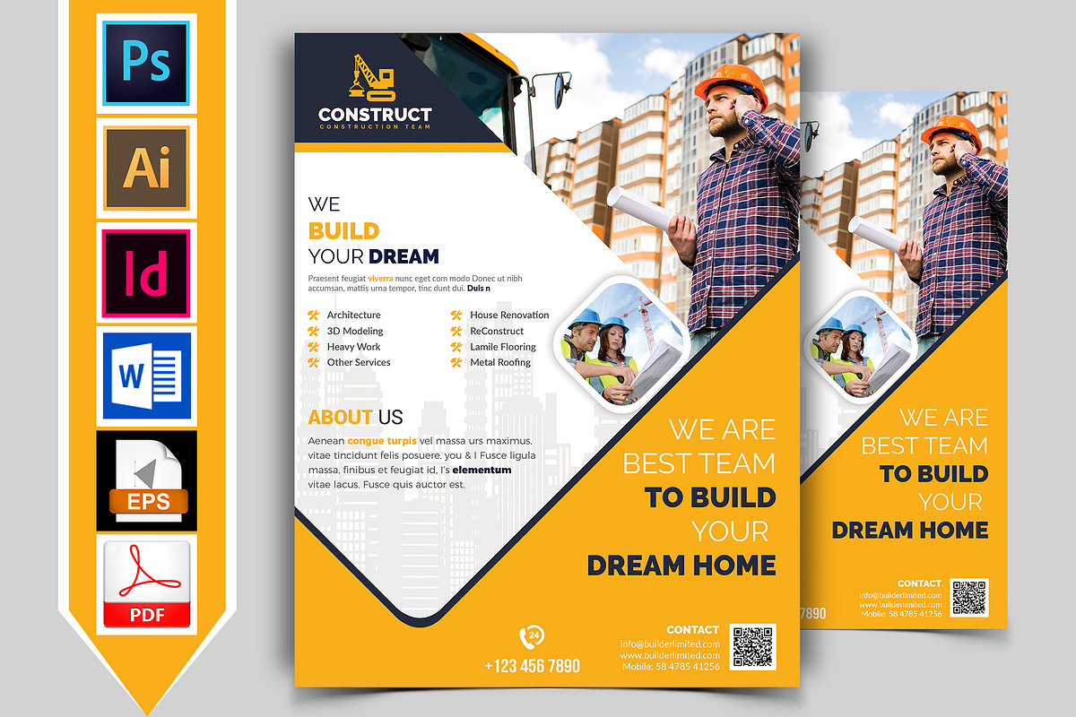 10 Construction Flyer Bundle 90% OFF, a Flyer Template by Imagine Design Studio (Photo 21 of 22)