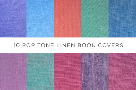10 Pop Tone Linen Book Covers