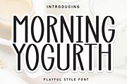 Morning Yogurth | Script Font, a Script Font by Scratchones (Thumbnail 1 of 8)