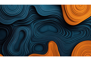 Abstract layered paper art with, an Illustration by Sergey Kotenev