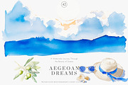greek clipart mediterranean set, a Decorative Illustration by Patishop Art (Thumbnail 3 of 10)