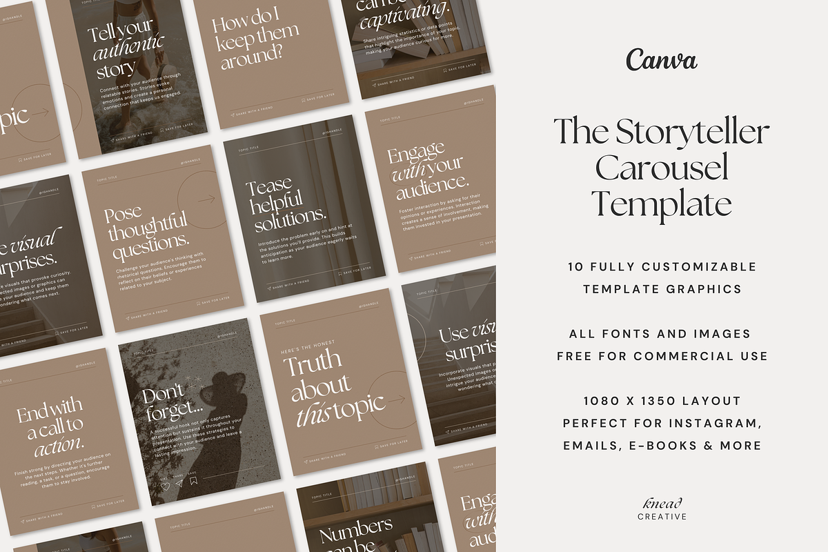 Storyteller Canva Social Template, a Social Media Template by Knead Creative (Photo 1 of 7)