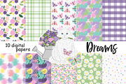Spring Flowers Digital Papers Bundle, a Pattern Graphic by GlamArtZhanna (Thumbnail 1 of 2)