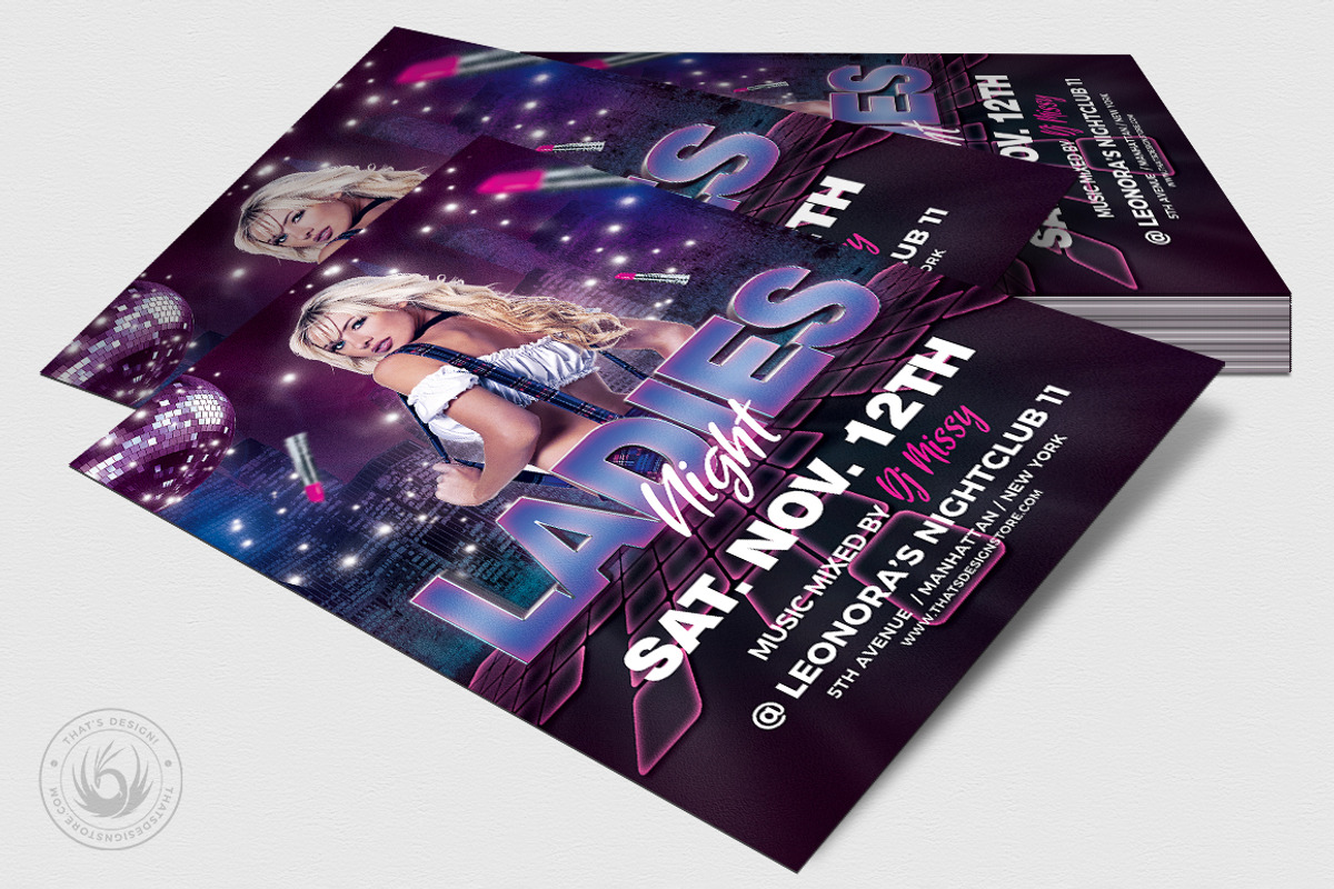 Urban Ladies Night Flyer Template preview 4