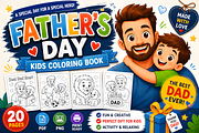 Father’s Day Kids Coloring Book, a Seasonal Illustration by Design Station (Thumbnail 2 of 3)