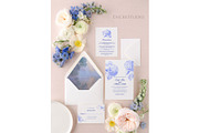 Hydrangea Wedding Invitation Set, an Invitation Template by Encre Studio (Thumbnail 3 of 7)