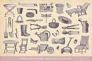 SALE! 100 Garden Illustrations, an Object Illustration by Anja Kaiser (Thumbnail 4 of 8)