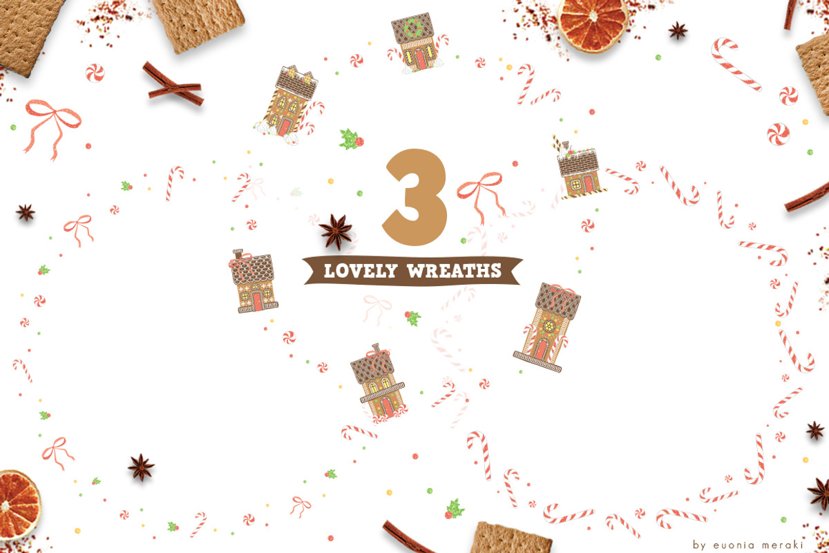 Christmas Gingerbread House Creator, a Decorative Illustration by Euonia Meraki (Photo 5 of 13)