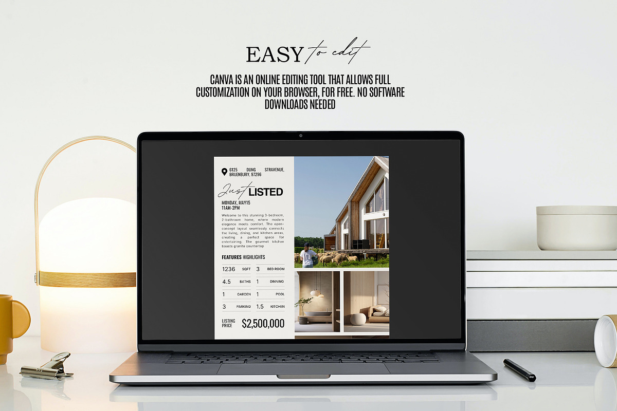 Real Estate Marketing Flyer (CANVA), a Flyer Template by Prapti Design (Photo 9 of 10)