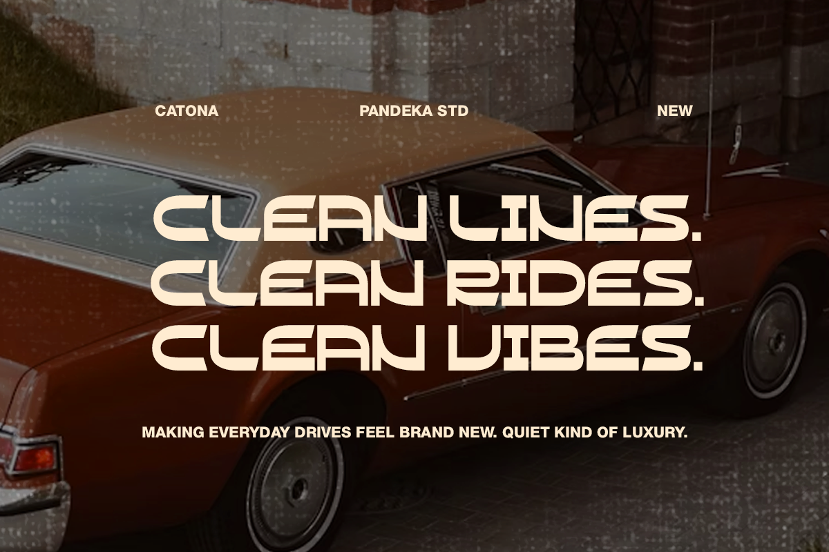 Catona - Retro Garage Font, a Sans Serif Font by Pandeka Studio (Photo 3 of 9)