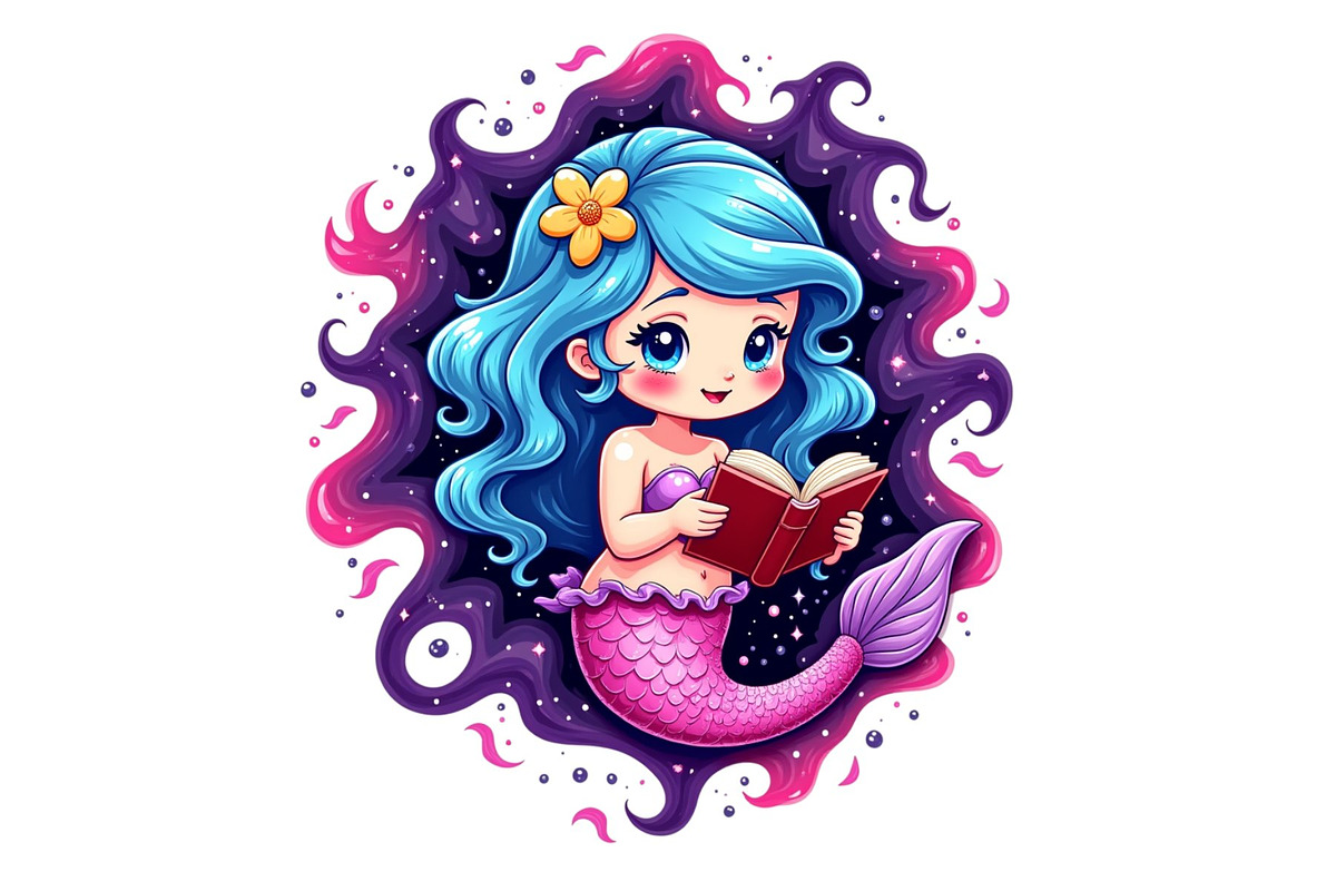 Cute Mermaid SVG Design, an Illustration by Sofia's Fashion