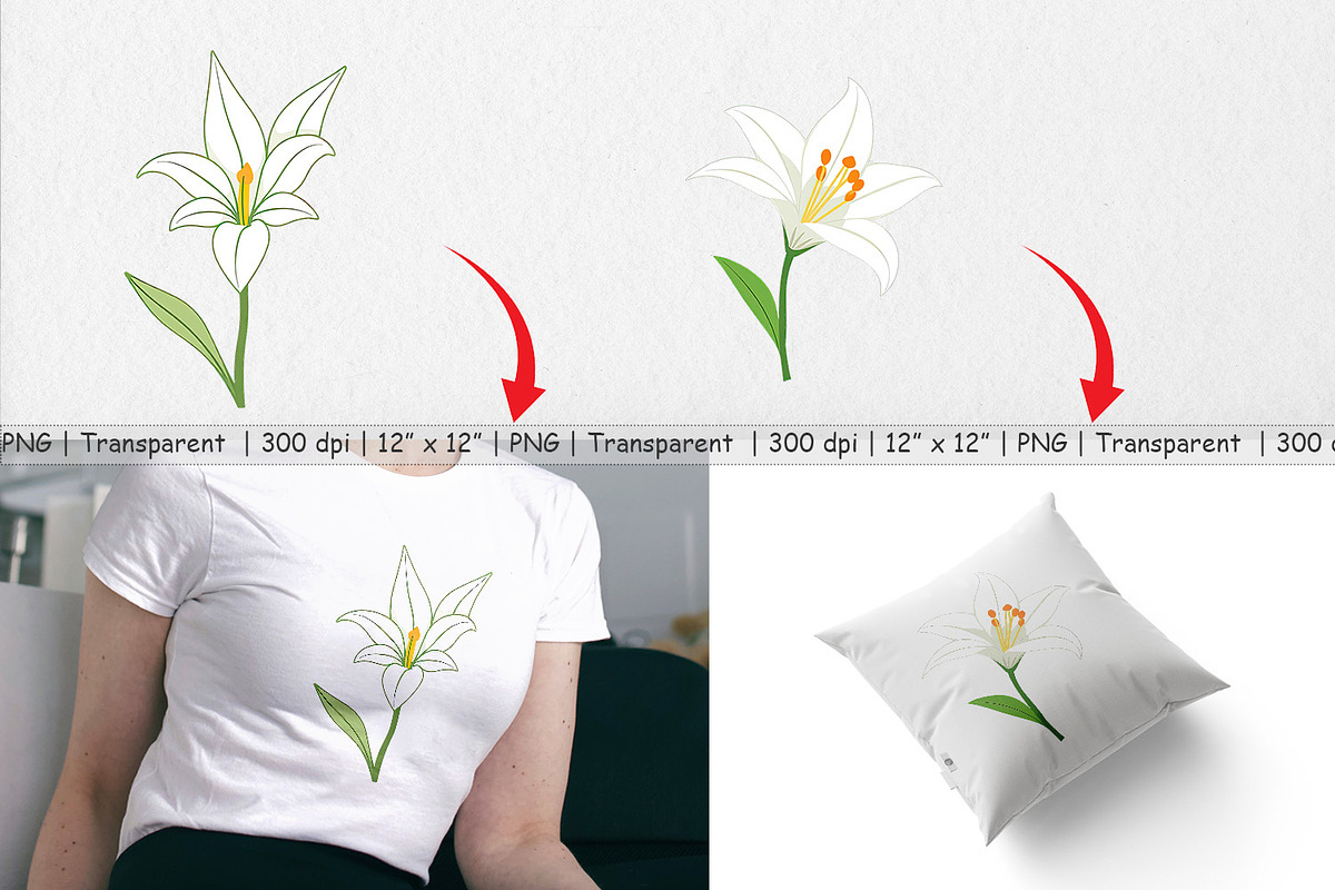 Easter Lily Clipart, a Graphic by Artnoy (Photo 3 of 5)