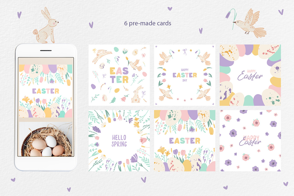 Easter & Spring Floral Collection, a Decorative Illustration by RinSo_art (Photo 7 of 12)
