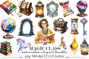 Watercolor Magic Class Clipart, an Illustration by Designking (Thumbnail 1 of 4)