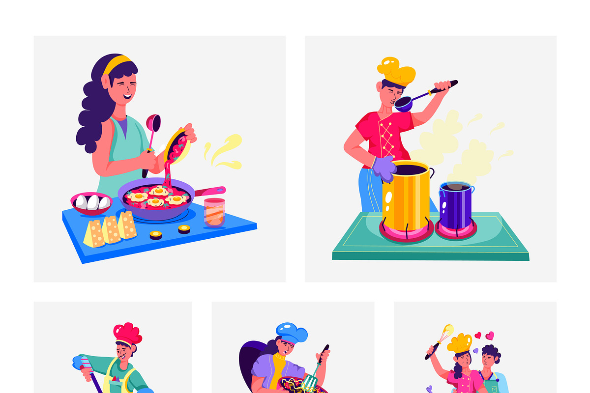 Flat Cooking Illustrations, a Food Illustration by Prosymbols (Photo 7 of 8)