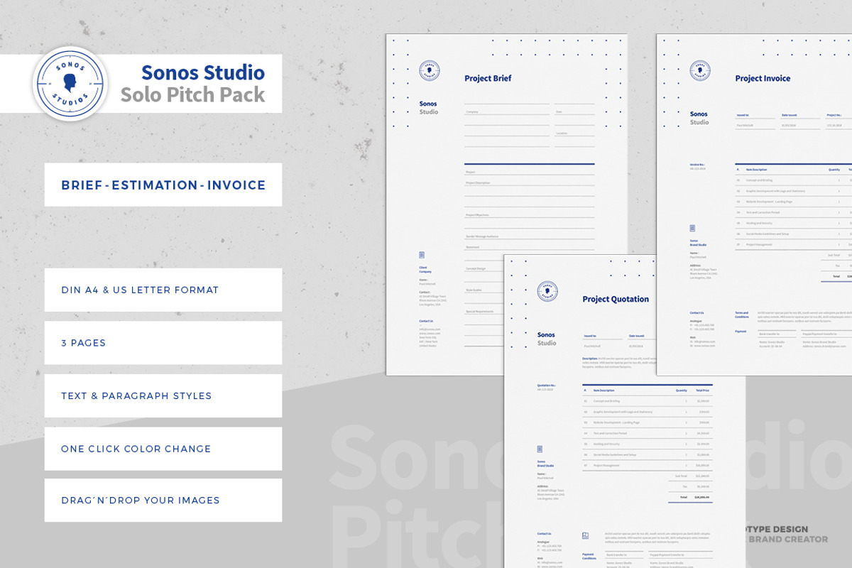 Brief - Estimation - Invoice, a Stationery Template by Egotype (Photo 5 of 6)