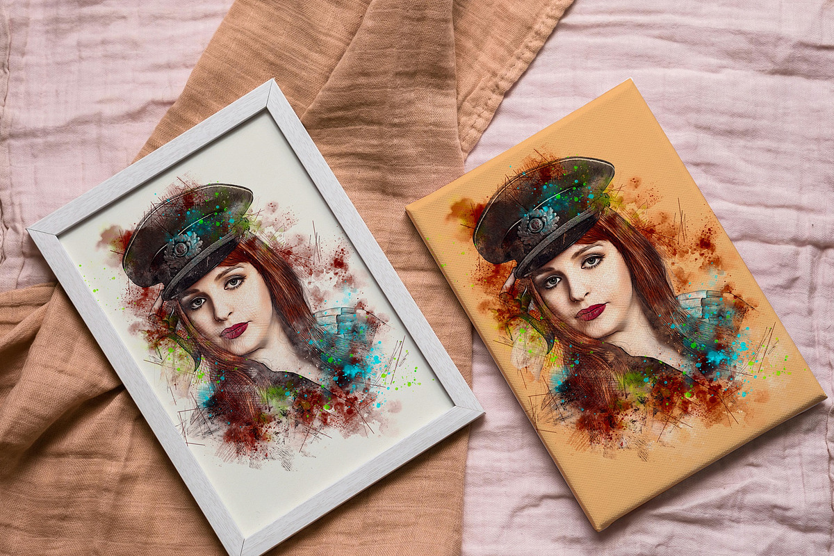 Sketch Art Photo Effect Mockup PSD, a Brushes & More by zahidhossainalif (Photo 7 of 18)
