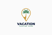 Vacation Palm Logo Template, a Branding & Logo Template by Zeer Graphic (Thumbnail 2 of 2)