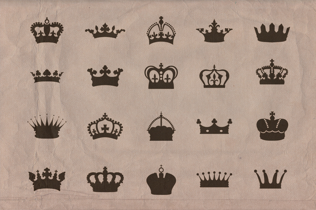 Retro/Vintage shapes - Crowns preview 2
