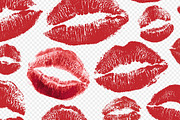50 Red Lipstick Kiss Prints Clipart, an Object Graphic by Kokoshka (Thumbnail 2 of 4)