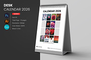 Desk Calendar 2026, a Stationery Template by crazyOWL (Thumbnail 1 of 4)