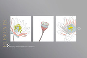 Lotus Vector Pattern & More!, a Wallpaper Graphic by Pink Linen (Thumbnail 12 of 15)