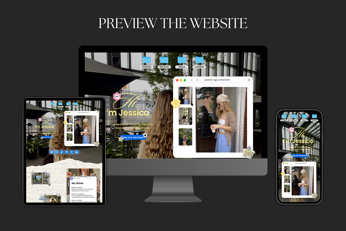UGC Portfolio Website for Canva, an App Template by Meraki Templates (Photo 6 of 7)