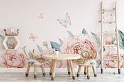 Watercolor peonies and butterflies, an Animal Illustration by Peace ART (Thumbnail 10 of 14)