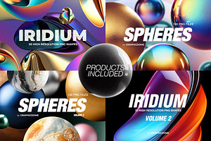 310 Abstract & Sphere PNG Elements