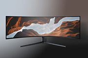 Ultrawide Curved Monitor Mockup 10K, a Product Mockup by Zabiegala MP (Thumbnail 5 of 9)