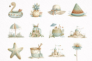 Whimsical Summer Clipart Bundle, an Illustration by DreamArtGraphic (Thumbnail 3 of 8)