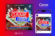 Game Night Flyer Canva Template, a Flyer Template by PeetalyStudioDesigns (Thumbnail 1 of 5)