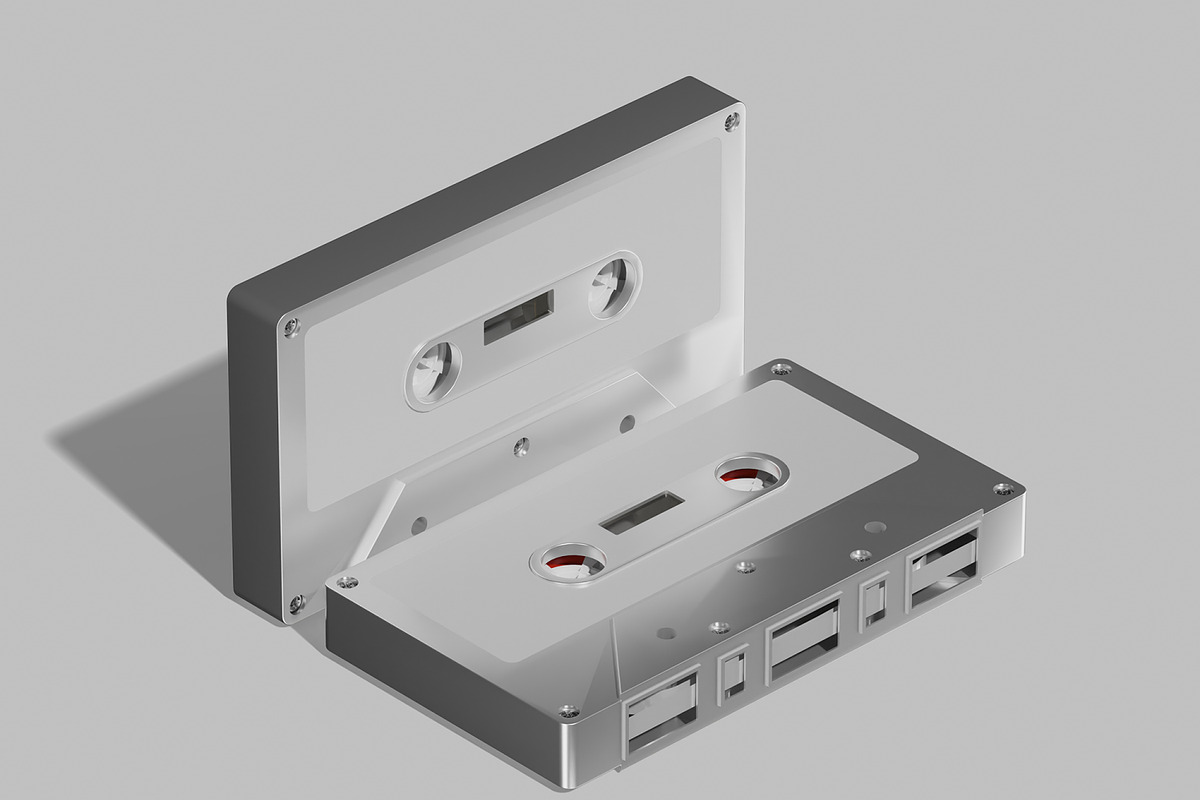 Cassette Mockup, a Merchandise Mockup by Permadi Creative (Photo 3 of 5)