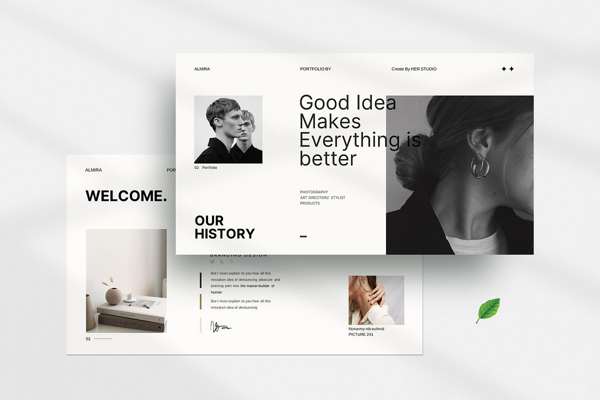 Minimal Portfolio Presentation, a Presentation Template by KreateTribe (Photo 7 of 9)