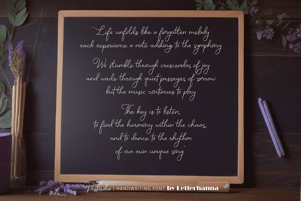 Vestardia Font, a Handwritten Font by Letterhanna Studio (Photo 11 of 16)