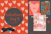 Valentine's day Patterns and Cards, an Animal Illustration by watercolor kamill (Thumbnail 1 of 8)