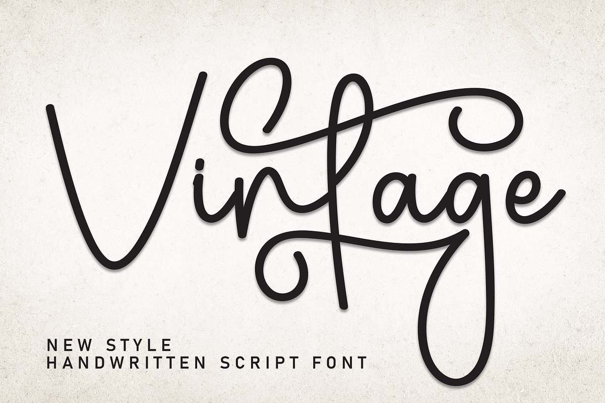 Vintage | Script Font, a Handwritten Font by Scratchones (Photo 1 of 9)