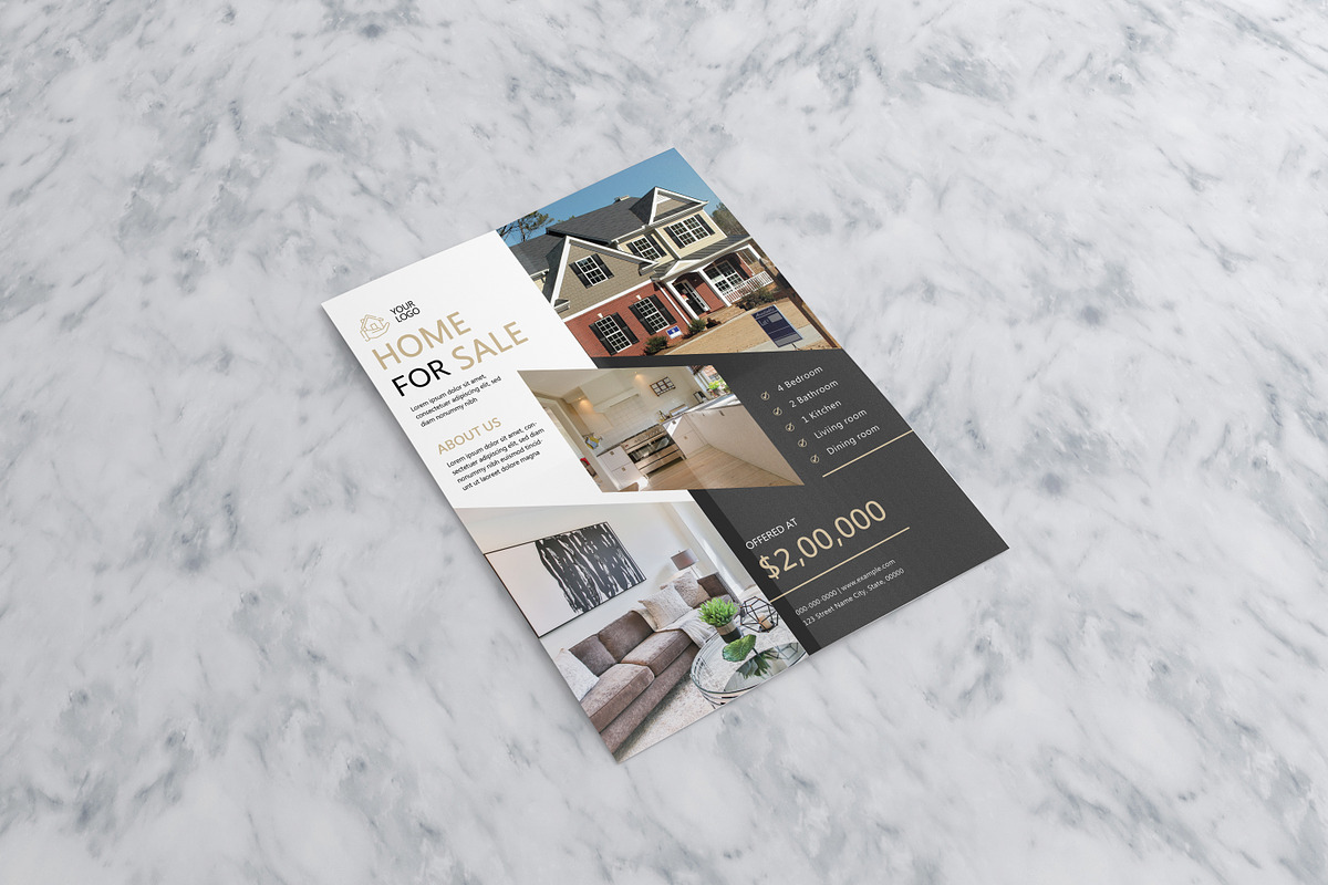Minimalist Real Estate Flyer, a Flyer Template by SmmrDesign (Photo 3 of 3)