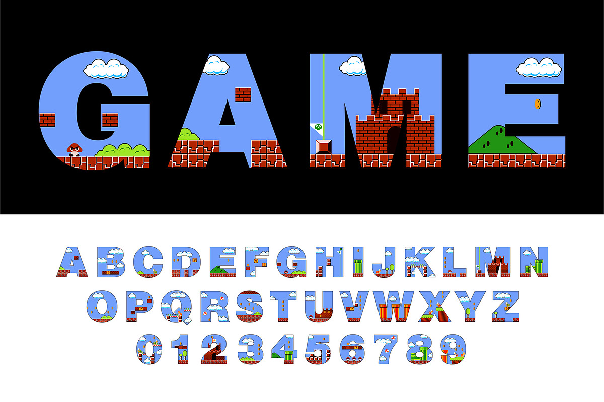 Retro Game Alphabet, a Graphic by Pro_Vector (Photo 2 of 4)