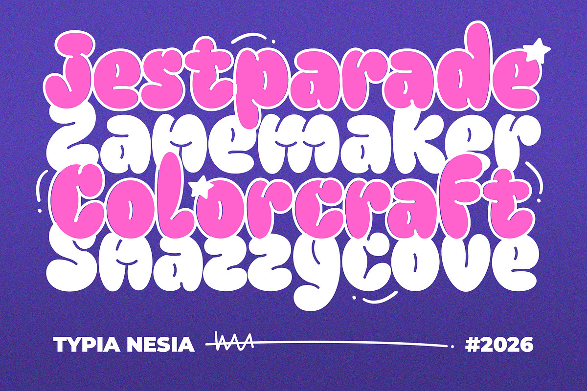 Quick Brisky - Bubble Graffiti Font, a Font by Typia Nesia (Photo 3 of 13)
