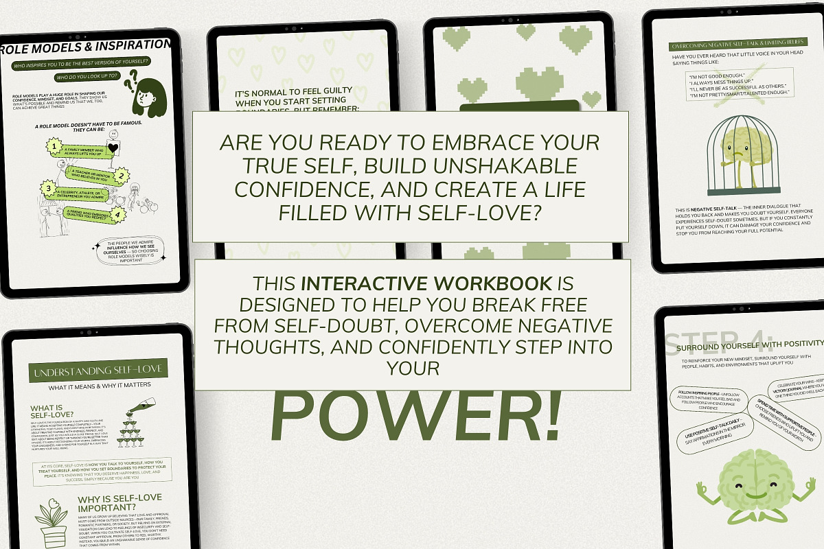 Self-Love Confidence Workbook PDF, a Magazine Template by TrendyliciousStore (Photo 2 of 4)