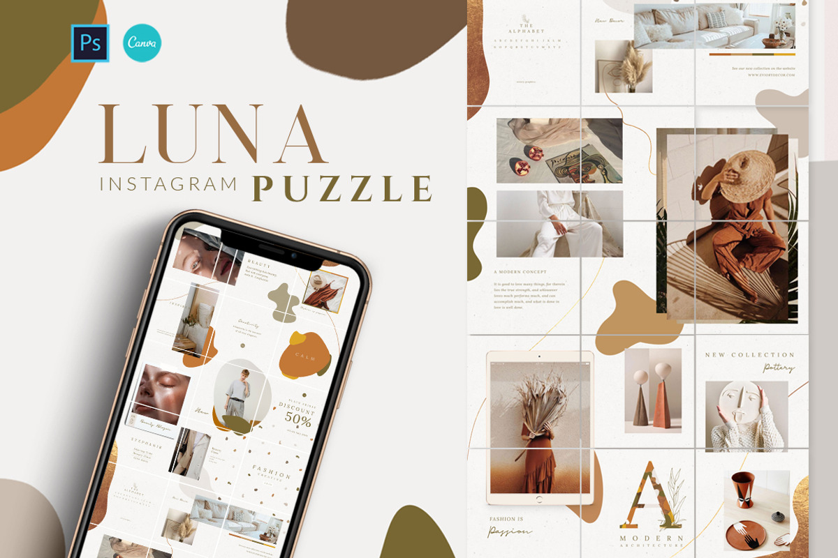 PUZZLE Bundle Instagram CANVA PS, a Social Media Template by Eviory (Photo 24 of 50)