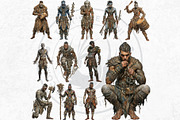 Primal Fantasy Tribal Characters PNG, a Person Illustration by ThatsDesignArt (Thumbnail 4 of 13)