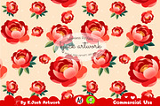 Lunar New Year Floral Pattern, a Background Graphic by K.JackArtwork (Thumbnail 1 of 8)