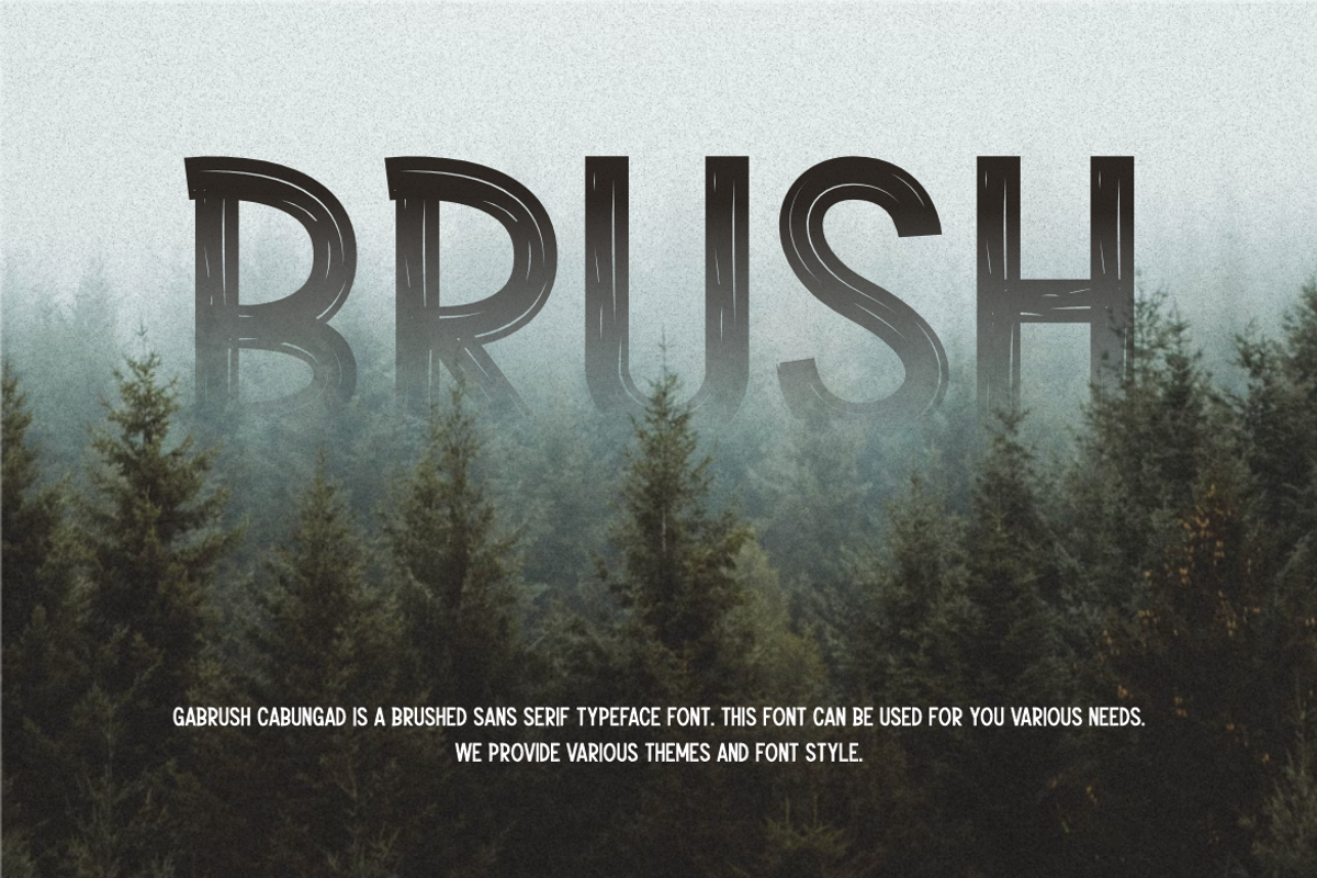 Gabrush Cabungad - Brush Font, a Sans Serif Font by Iqsiart Studio (Photo 5 of 6)