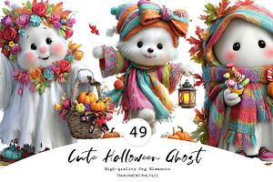 Cute Halloween Ghost, a Seasonal Illustration by CreationArt