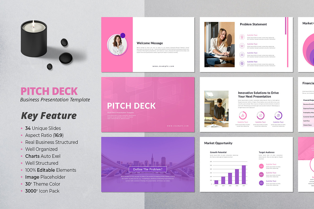 Pitch Deck Keynote Template, a Presentation Template by Design Vault (Photo 2 of 6)